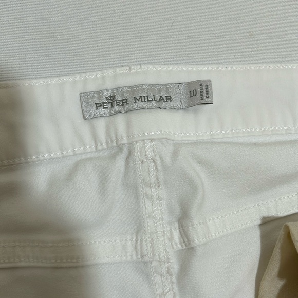 PETER MILLAR WOMENS STRAIGHT GOLF PANTS MID RISE WHITE LIGHTWEIGHT SIZE 10 - Picture 10 of 11
